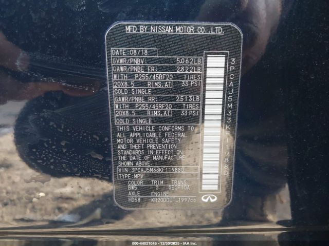 2019 INFINITI QX50 3PCAJ5M33KF119880 Photo 8
