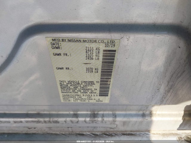 1N4BZ1CP9KC320115 Nissan Leaf S Plus