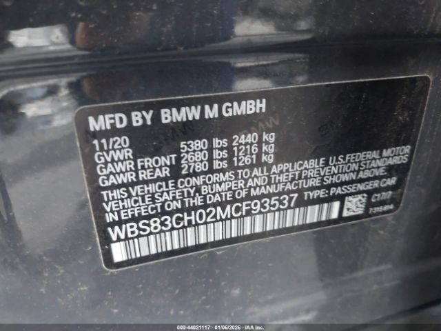 2021 BMW M5 WBS83CH02MCF93537 Photo 8