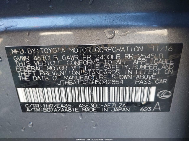 2017 LEXUS IS 200T JTHBA1D24H5042854 Photo 8