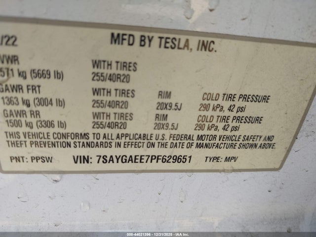 2023 TESLA MODEL Y 7SAYGAEE7PF629651 Photo 8
