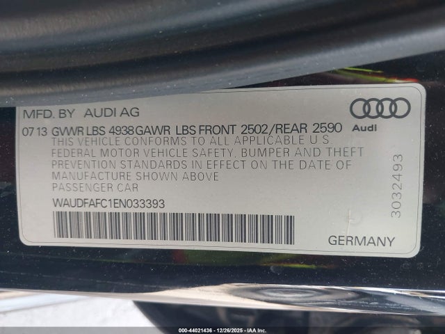 Audi A6 2.0t Premium 2014 WAUDFAFC1EN033393 Image 9