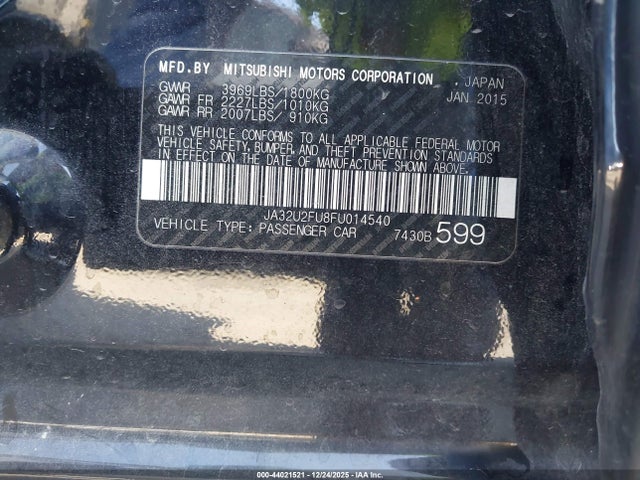 2015 MITSUBISHI LANCER JA32U2FU8FU014540 Photo 8