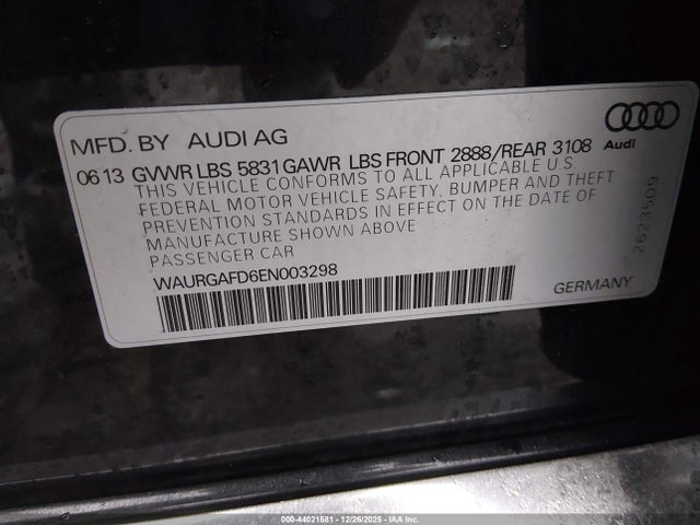 2014 AUDI A8 L WAURGAFD6EN003298 Photo 8