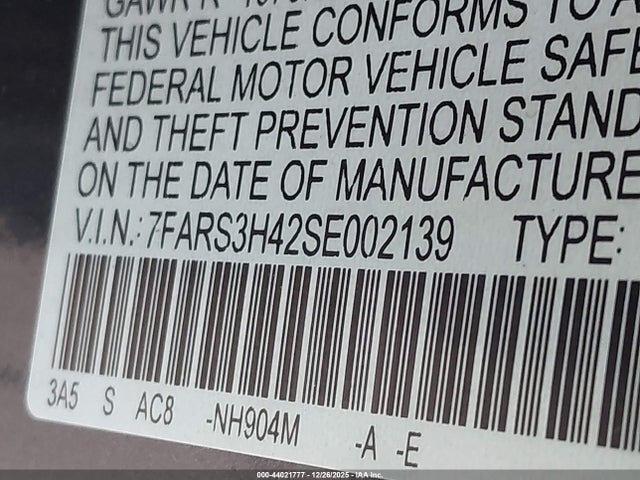 Honda Cr-v Ex 2wd 2025 7FARS3H42SE002139 Image 9