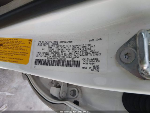 2003 LEXUS RX 300 JTJHF10U730302557 Photo 8
