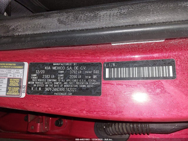 KIA Forte 2024 3KPF24ADXRE742021 Image 22