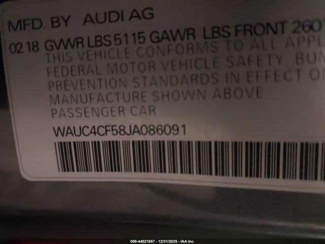 2018 AUDI S5 WAUC4CF58JA086091 Photo 8