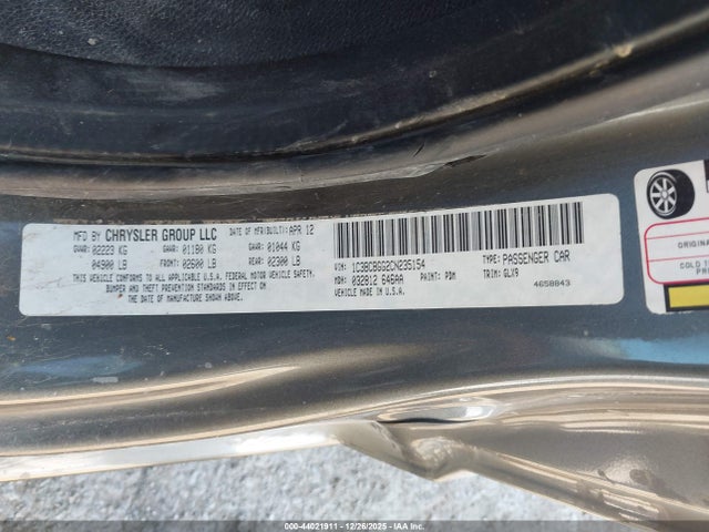 Продажа на аукционе авто 2012 Chrysler 200 S, vin: 1C3BCBGG2CN235154, номер лота: 44021911