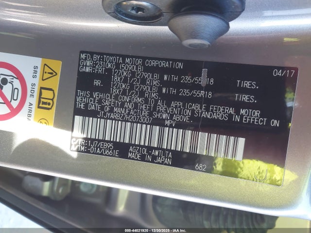 JTJYARBZ7H2073007 Lexus Nx 200t F Sport