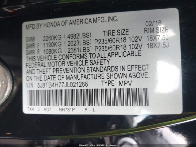 2018 ACURA RDX 5J8TB4H77JL021266 Photo 8