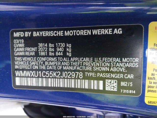 WMWXU1C55K2J02978 Mini Hardtop Oxford Edition