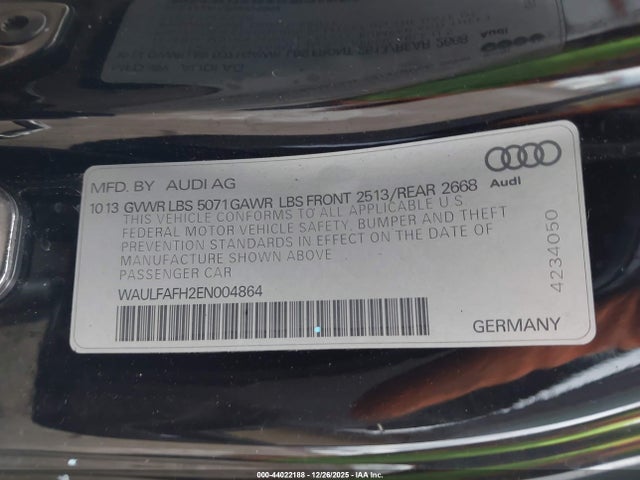 2014 AUDI A5 WAULFAFH2EN004864 Photo 8