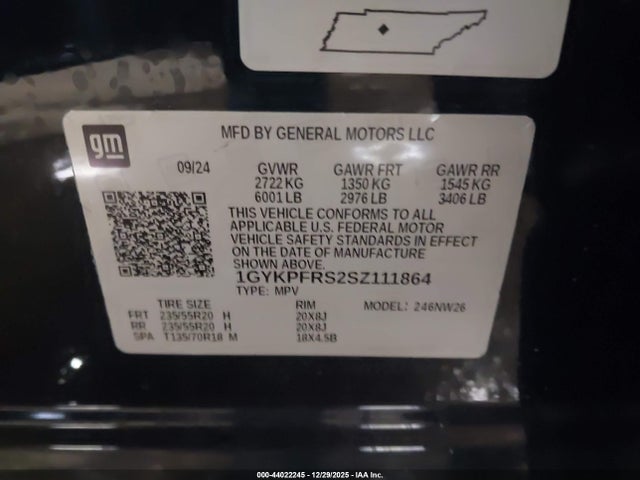 2025 CADILLAC XT6 1GYKPFRS2SZ111864 Photo 8