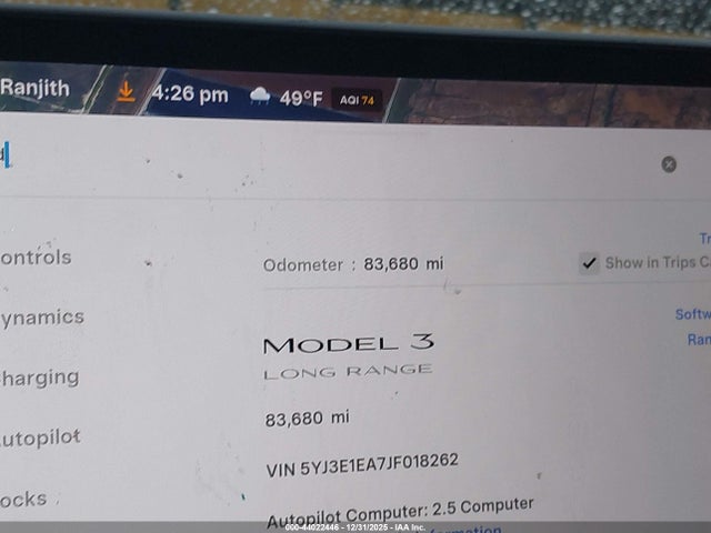 Tesla Model 3 Long Range/mid Range 2018 5YJ3E1EA7JF018262 Image 15