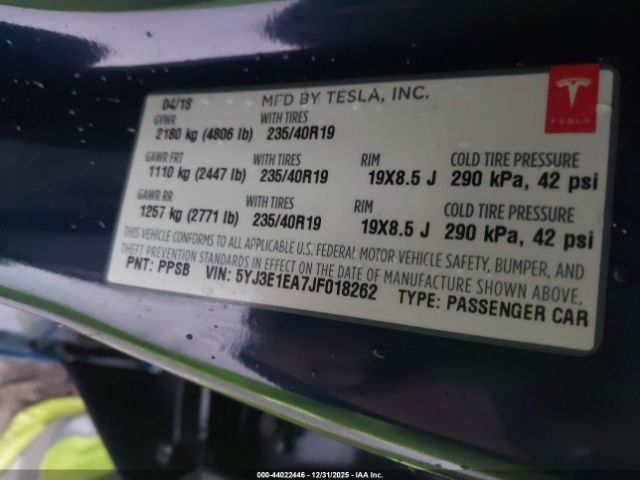 2018 TESLA MODEL 3 5YJ3E1EA7JF018262 Photo 8