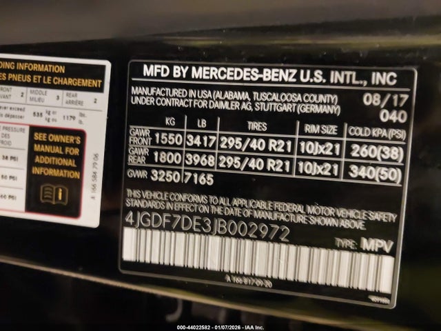 2018 MERCEDES-BENZ GLS 550 4JGDF7DE3JB002972 Photo 8