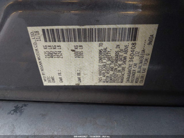 Nissan Maxima 3.5 Sv 2019 1N4AA6AV2KC360408 Image 9