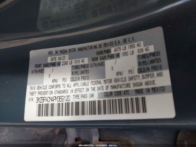 2023 MAZDA MAZDA3 3MZBPACM4PM369120 Photo 8