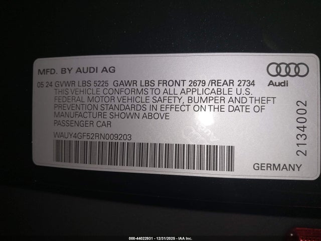 2024 AUDI S5 CABRIOLET WAUY4GF52RN009203 Photo 8