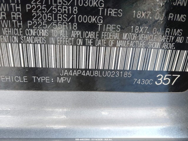 2020 MITSUBISHI OUTLANDER SPORT JA4AP4AU8LU023185 Photo 8