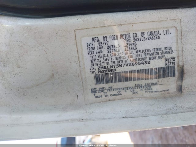 Продажа на аукционе авто 1997 Mercury Grand Marquis Ls, vin: 2MELM75W7VX695432, номер лота: 44023056