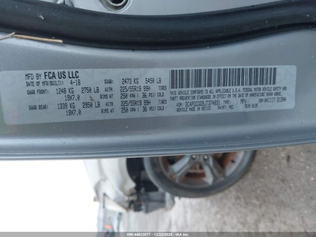 2018 DODGE JOURNEY 3C4PDCGG9JT374831 Photo 8