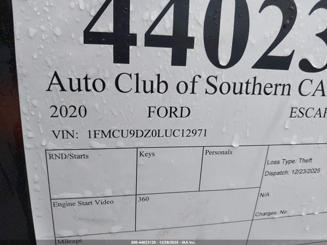 Ford Escape Titanium Hybrid 2020 1FMCU9DZ0LUC12971 Image 9
