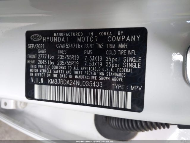 2022 HYUNDAI TUCSON PLUG-IN HYBRID KM8JBDA24NU035433 Photo 8