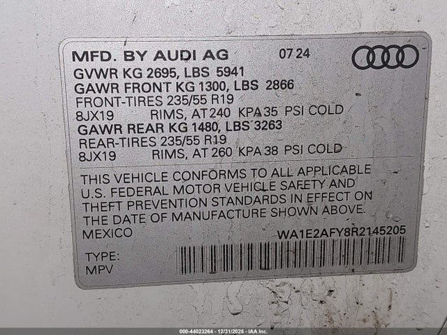 2024 AUDI Q5 WA1E2AFY8R2145205 Photo 8