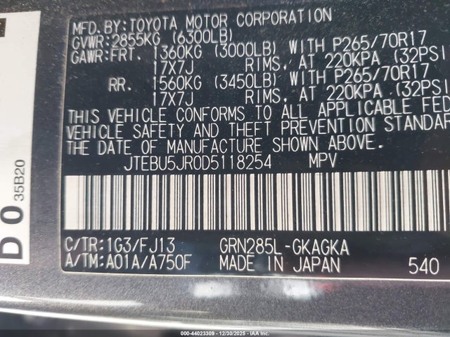 2013 TOYOTA 4RUNNER JTEBU5JR0D5118254 Photo 8