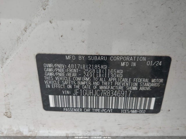 JF1GUHJC7R8346917 Subaru Impreza Rs 5-door
