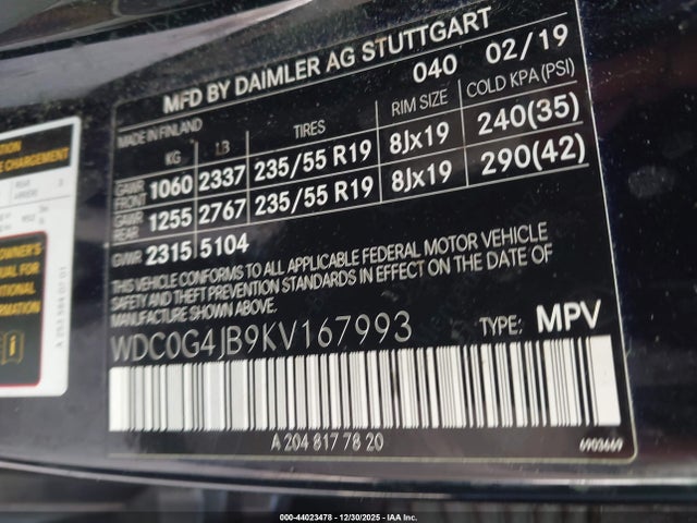 2019 MERCEDES-BENZ GLC 300 WDC0G4JB9KV167993 Photo 8