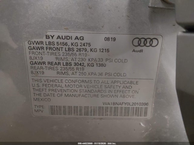 2020 AUDI Q5 WA1BNAFY0L2010396 Photo 8