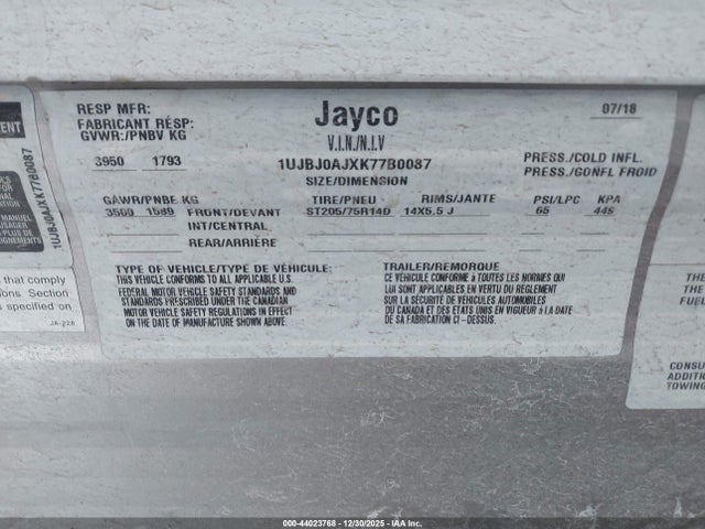 Jayco 184bs Jay Flig 2019 1UJBJ0AJXK77B0087 Image 9