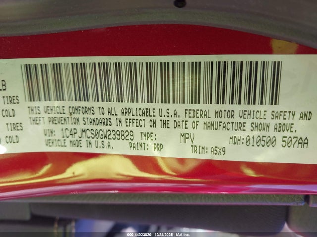 2016 JEEP CHEROKEE 1C4PJMCS0GW239829 Photo 8