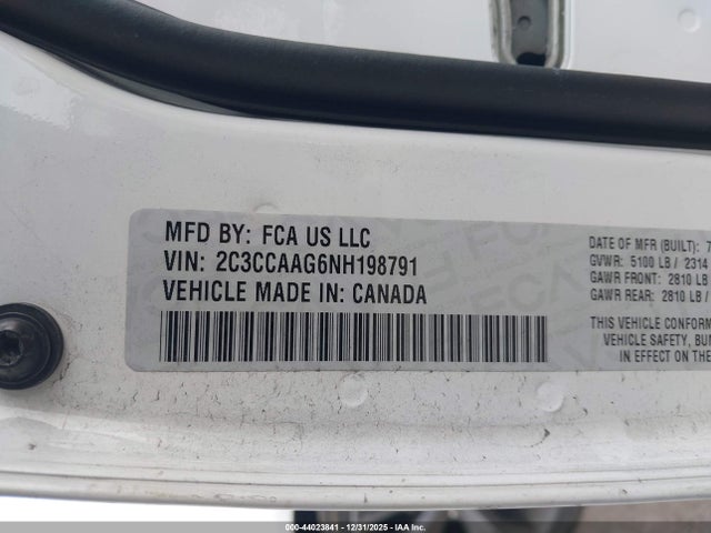 2C3CCAAG6NH198791 Chrysler 300 Touring