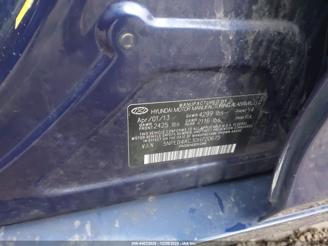 Продажа на аукционе авто 2013 Hyundai Sonata Gls, vin: 5NPEB4AC3DH720675, номер лота: 44023938