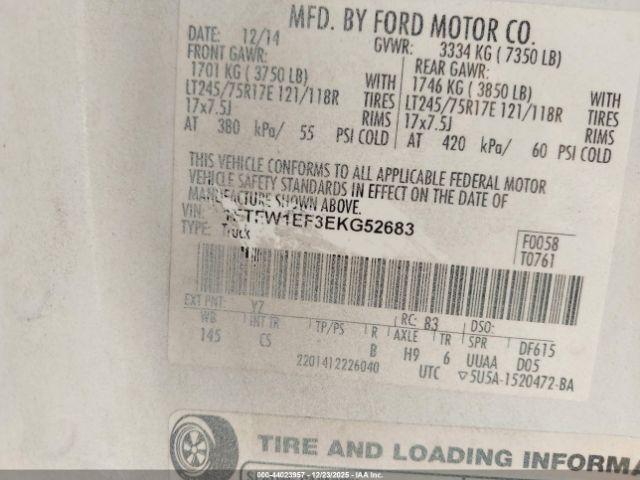 2014 FORD F-150 1FTFW1EF3EKG52683 Photo 8