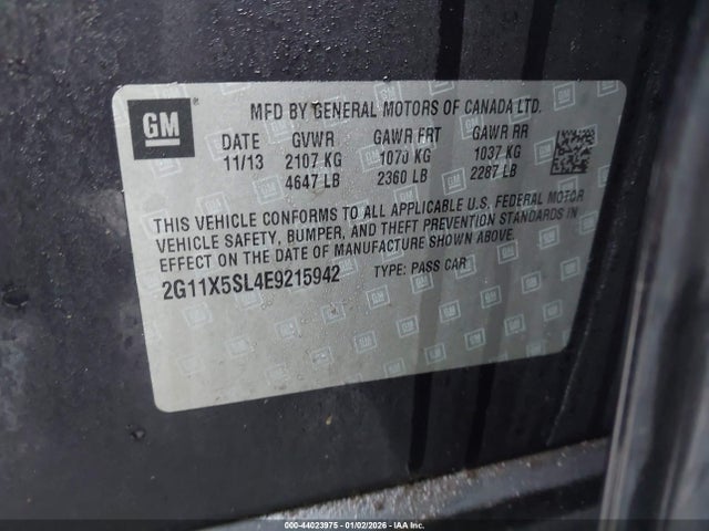 Chevrolet Impala 1fl 2014 2G11X5SL4E9215942 Image 9