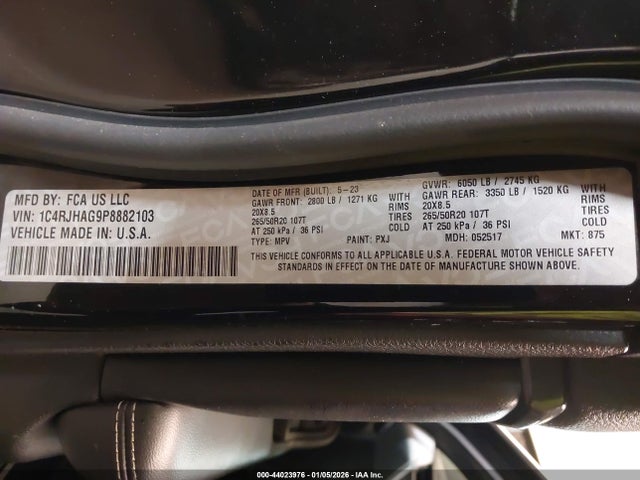 2023 JEEP GRAND CHEROKEE 1C4RJHAG9P8882103 Photo 8