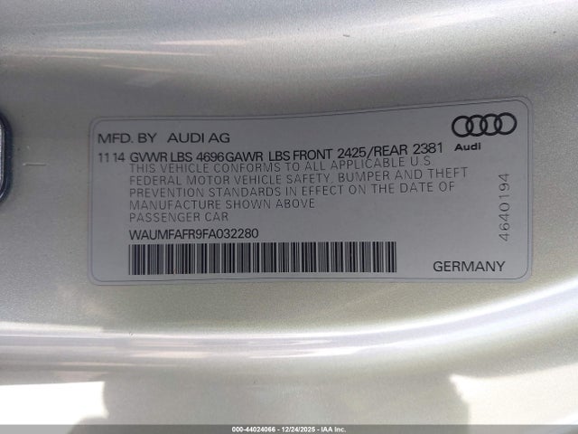 2015 AUDI A5 WAUMFAFR9FA032280 Photo 8