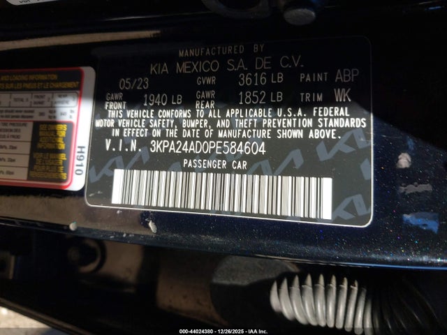 KIA RIO S 2023 3KPA24AD0PE584604 Image 9