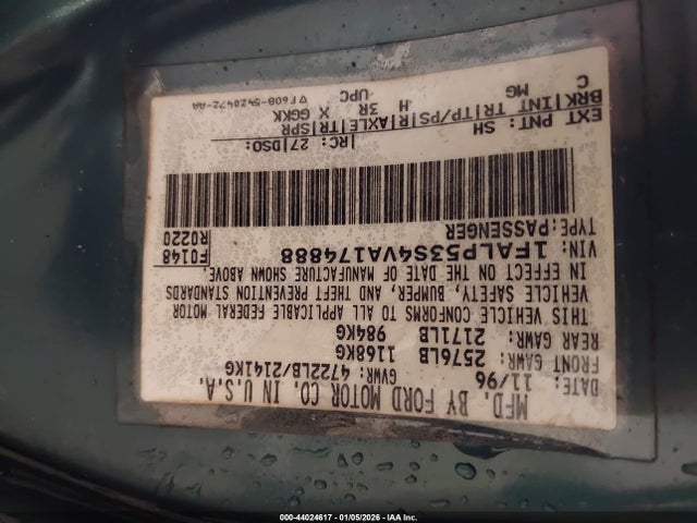 1997 FORD TAURUS 1FALP53S4VA174888 Photo 8