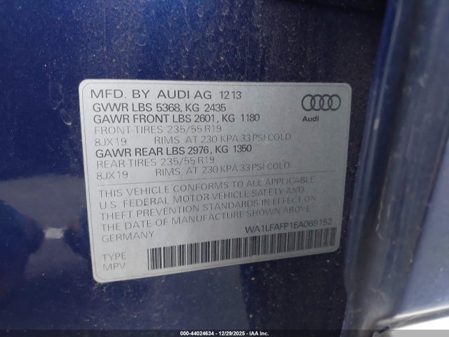 2014 AUDI Q5 WA1LFAFP1EA069152 Photo 8