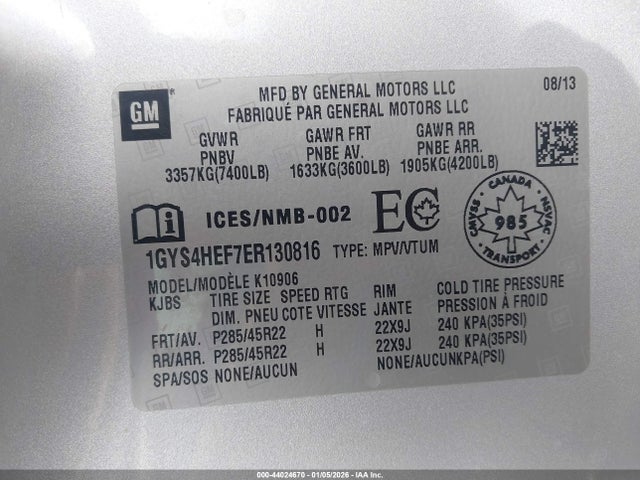 2014 CADILLAC ESCALADE ESV 1GYS4HEF7ER130816 Photo 8