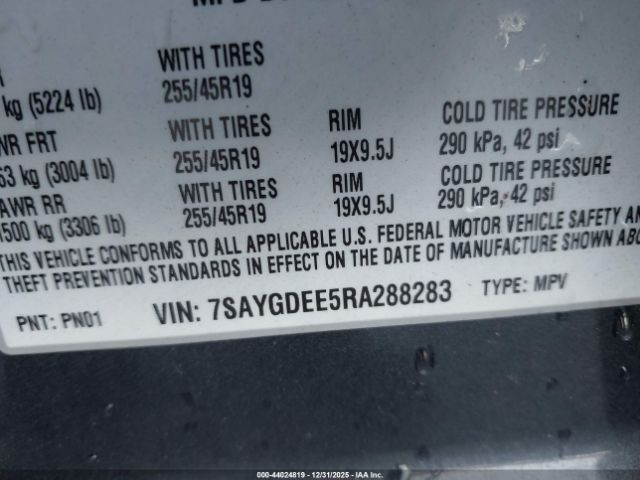 2024 TESLA MODEL Y 7SAYGDEE5RA288283 Photo 8