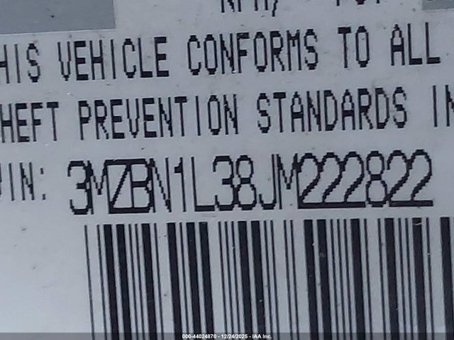 3MZBN1L38JM222822 Mazda Mazda3 Touring