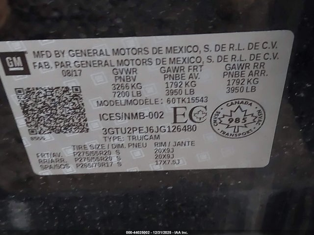 3GTU2PEJ6JG126480 GMC Sierra 1500 Denali