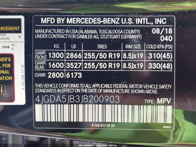Mercedes-Benz GLE 350 2018 4JGDA5JB3JB200903 Image 9